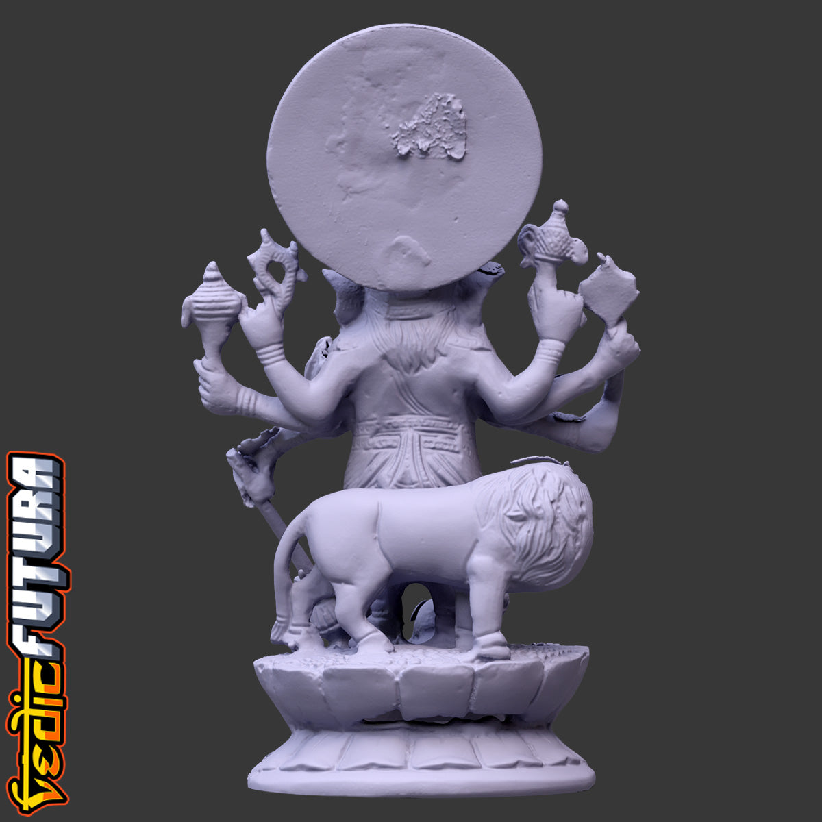 Durga-Ganapati with Lion: Ten-Armed Vanquisher