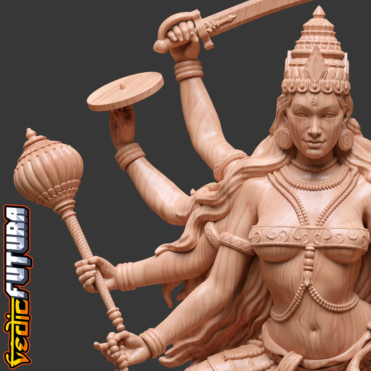 The Serene Warrior: Durga Vanquishing Demons