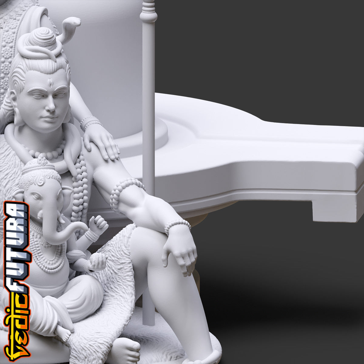 Shiva-Parvati with Child Ganesha: Divine Family