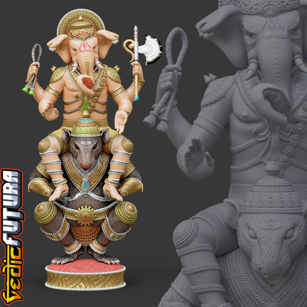 Guardian of Gateways: Ganesh Astride the Rat
