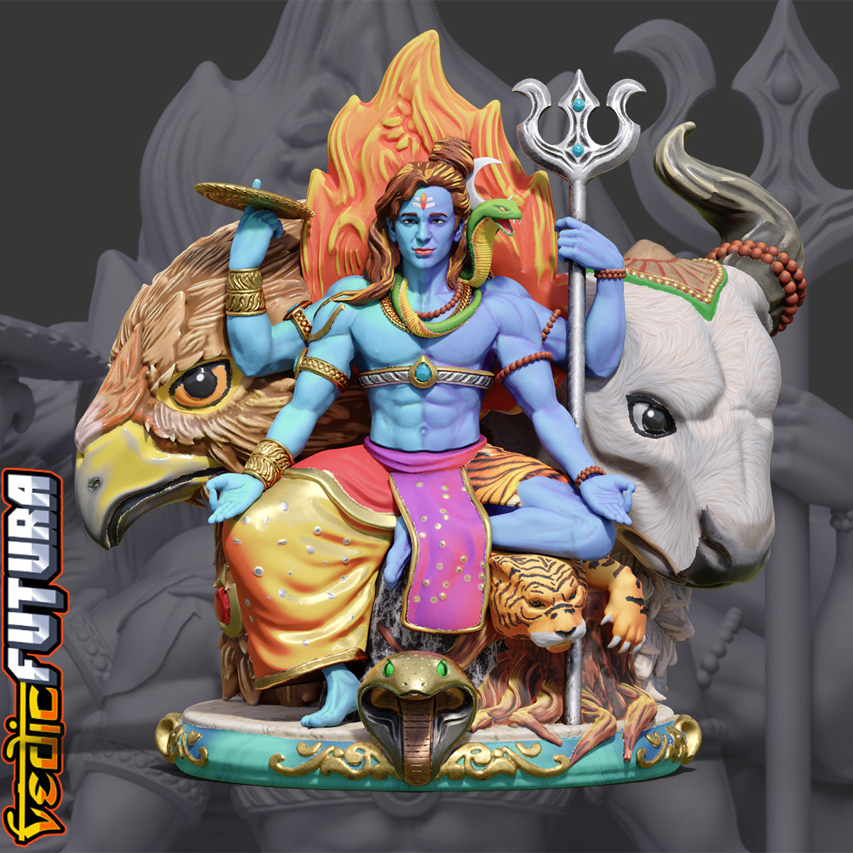 Harihara Diorama: Union of Shiva and Vishnu