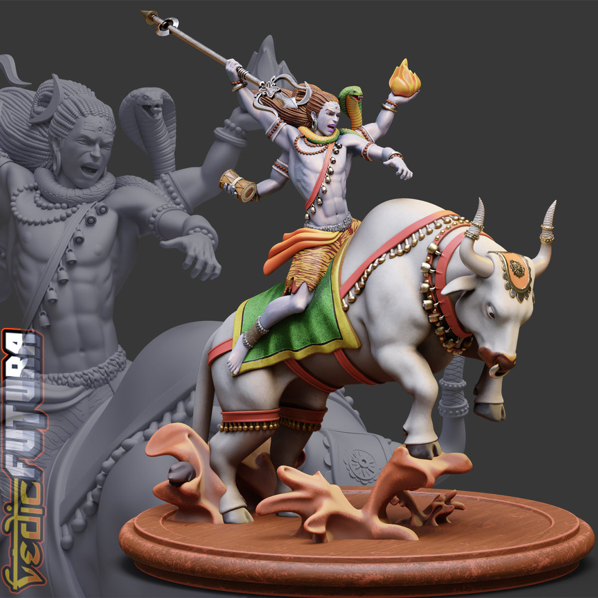 Rudra Unleashed:Shiva on Nandi