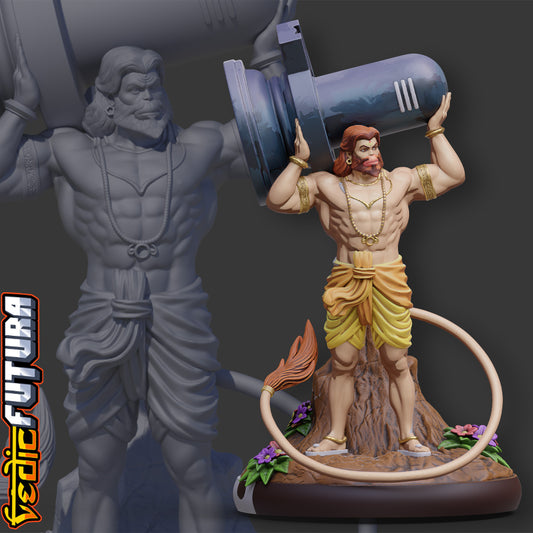 Hanuman Bearing the Shiva Lingam