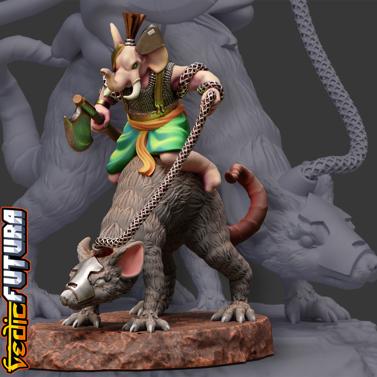 Parashu Ganapati: Astride the War-Rat