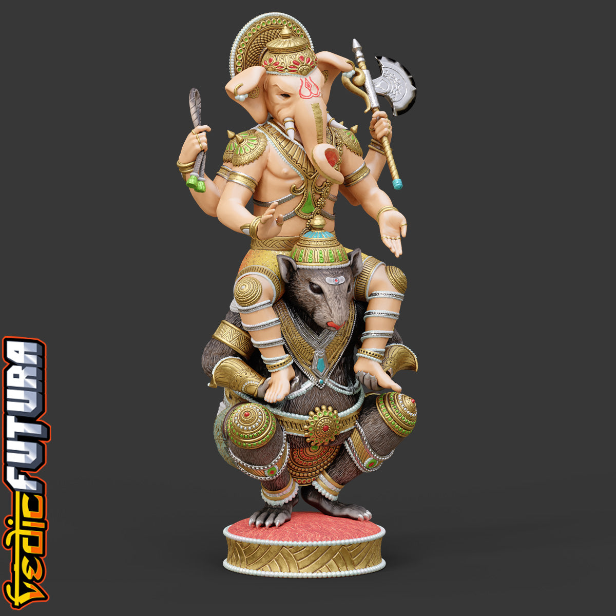 Guardian of Gateways: Ganesh Astride the Rat