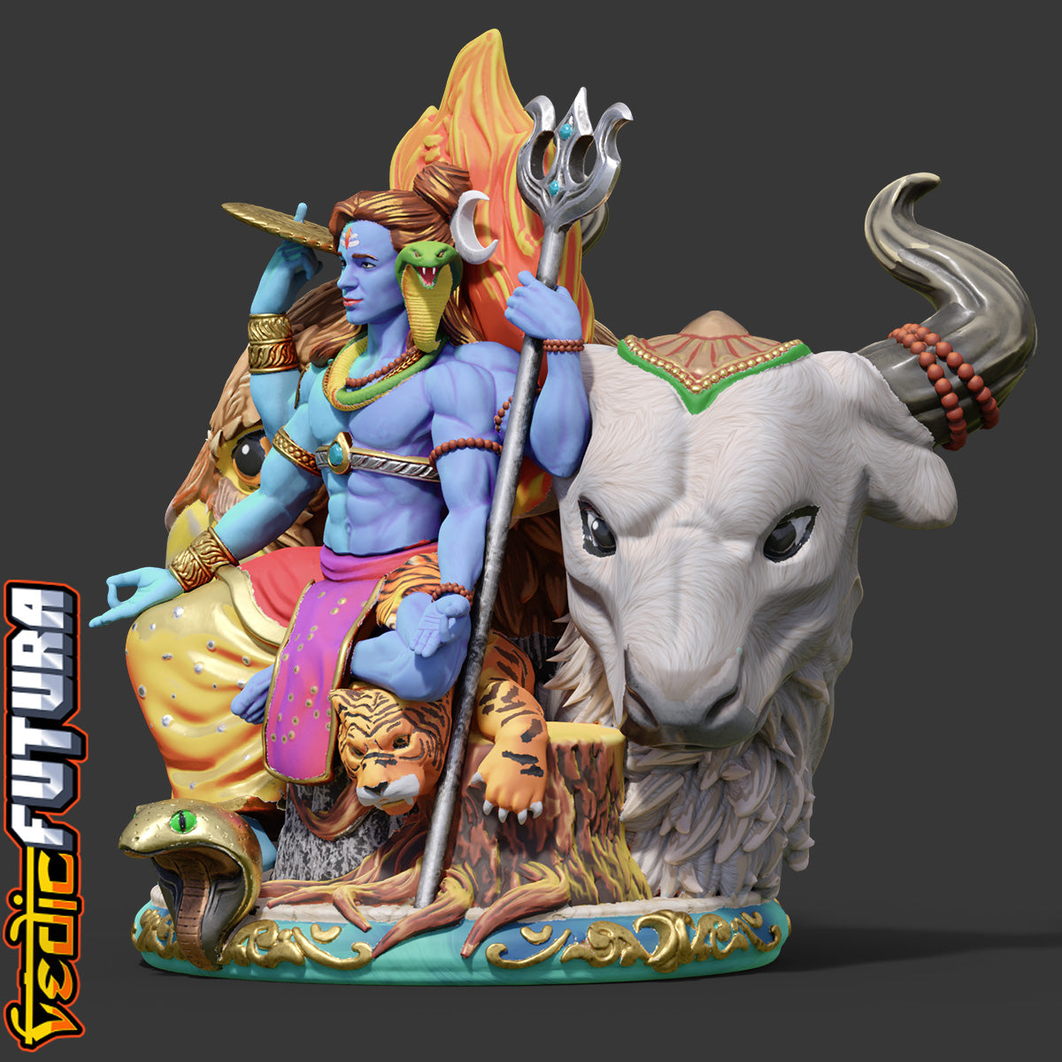 Harihara Diorama: Union of Shiva and Vishnu