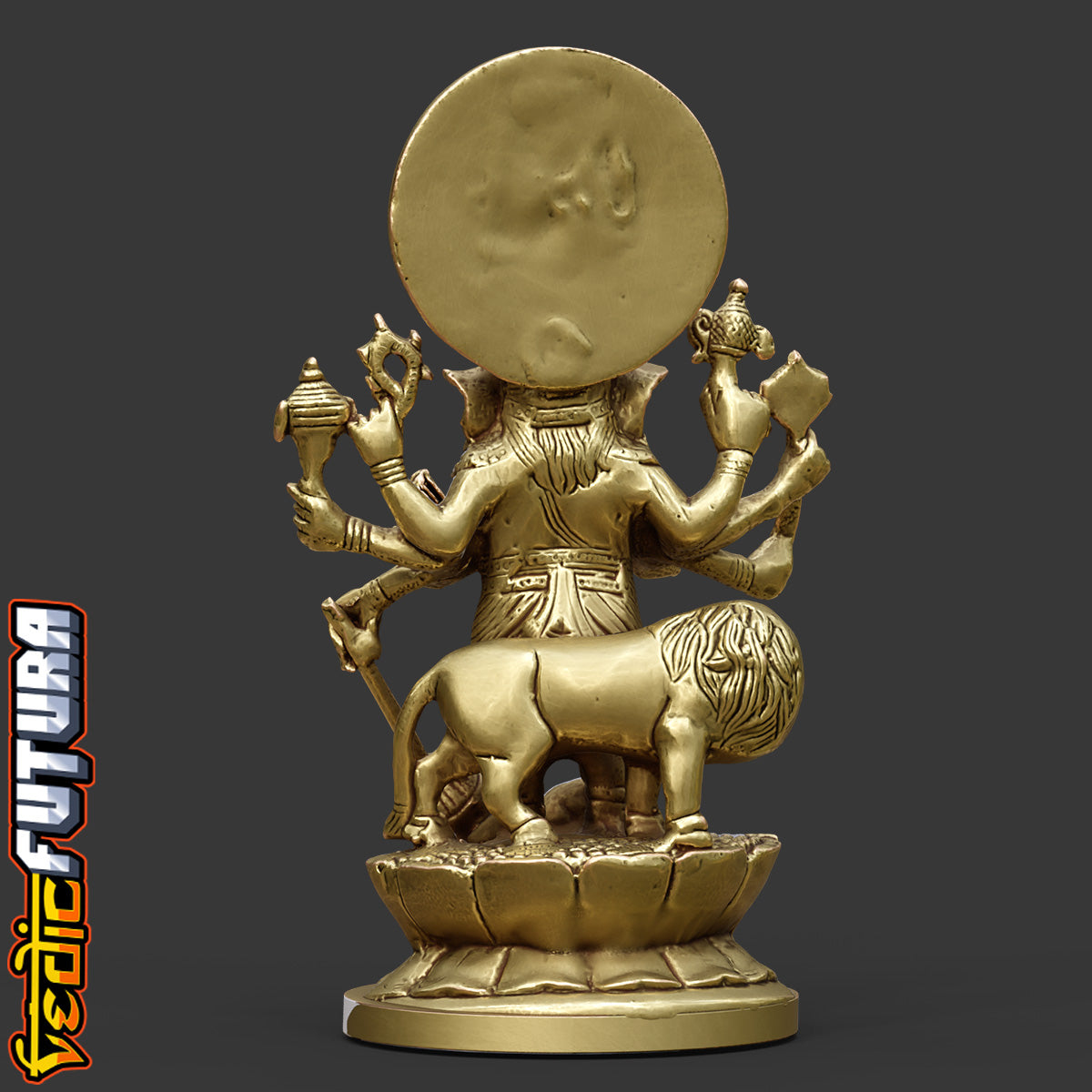Durga-Ganapati with Lion: Ten-Armed Vanquisher