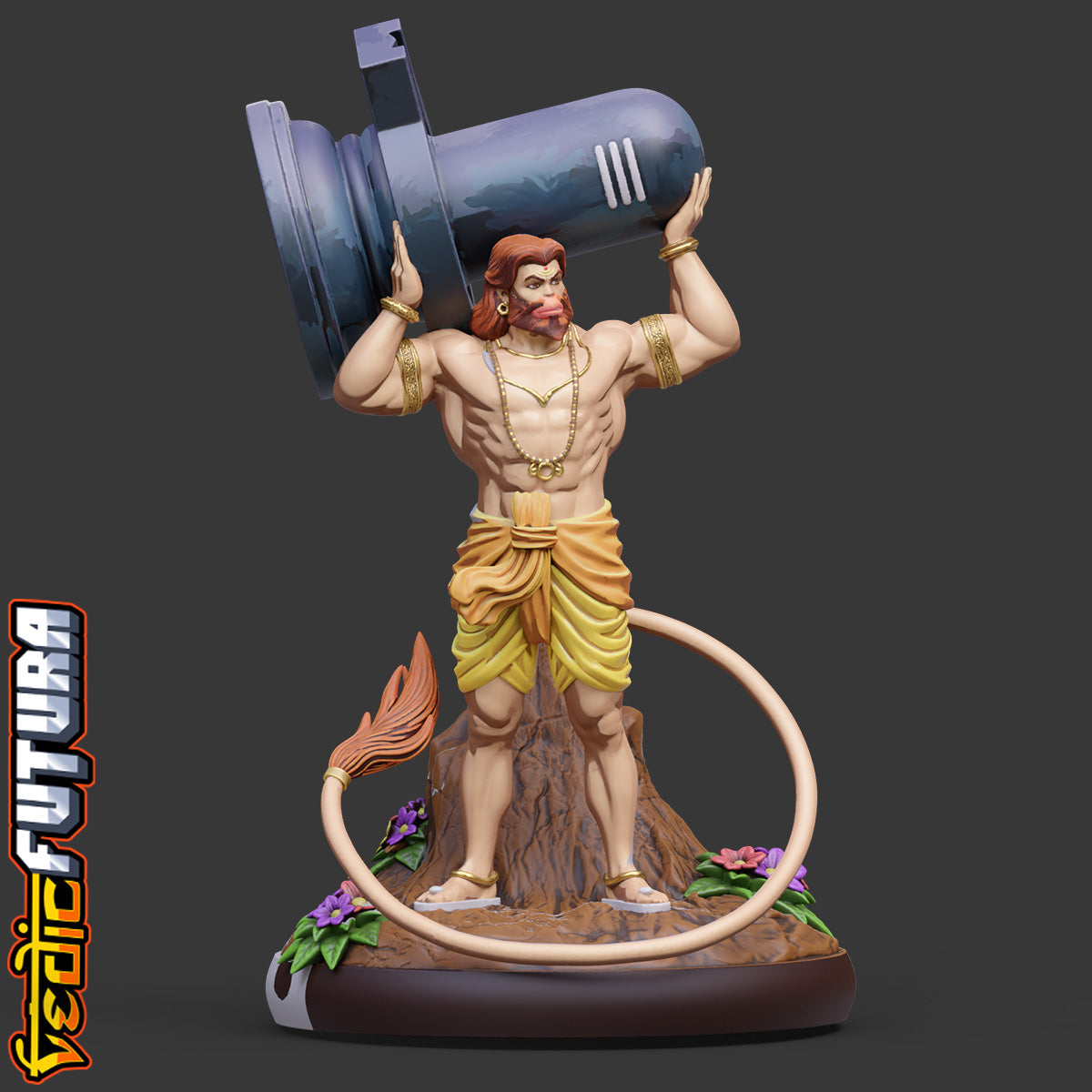 Hanuman Bearing the Shiva Lingam