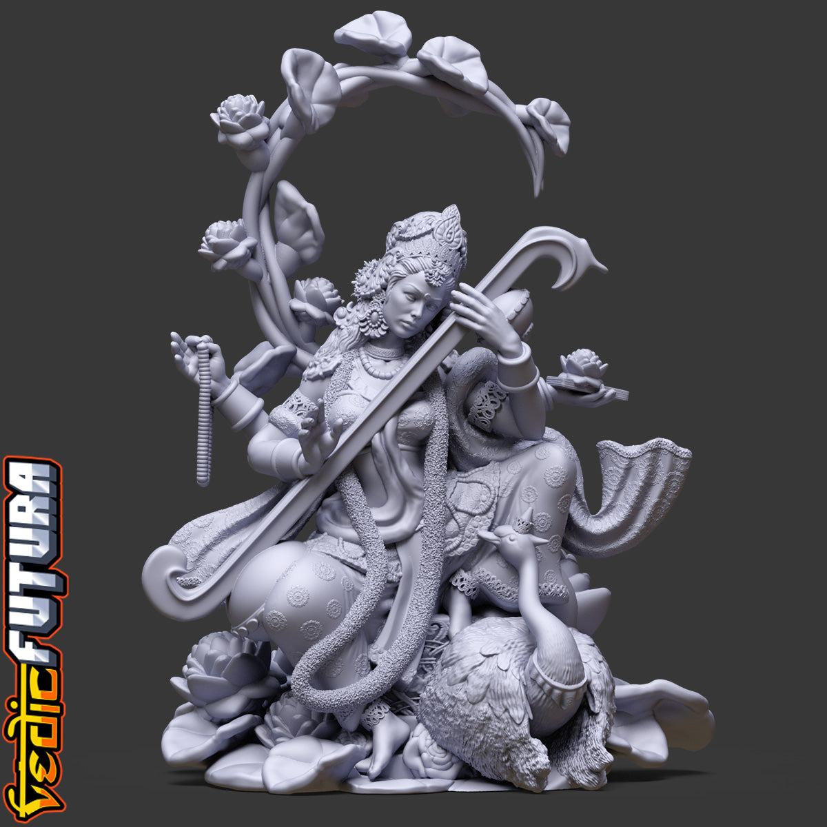 Saraswati beneath the Lotus Arch