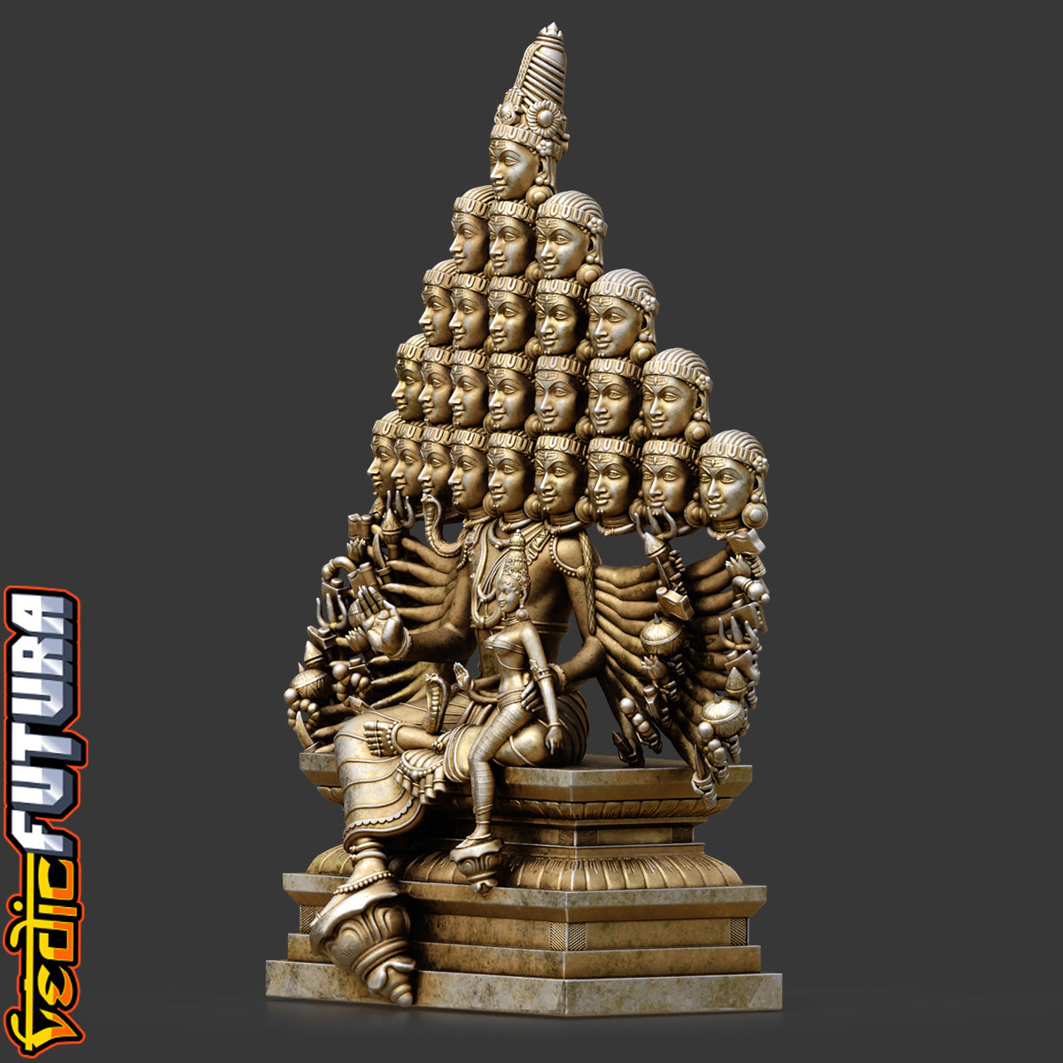 Shiva as the Universe: The 25-Headed Maha SadaShiva