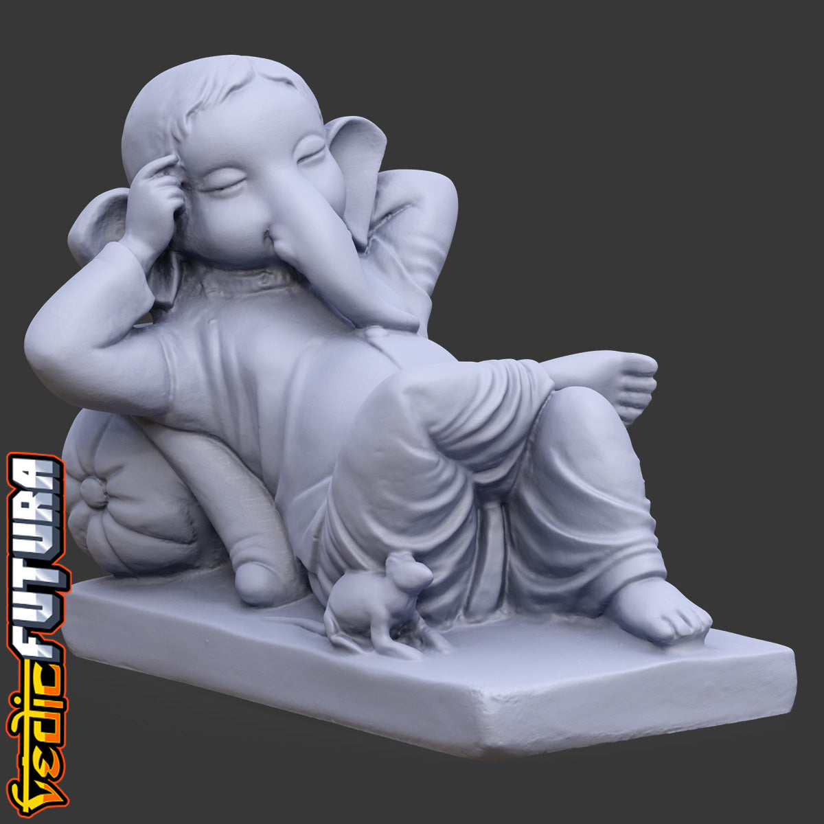 Sleeping Ganesha with Mooshak