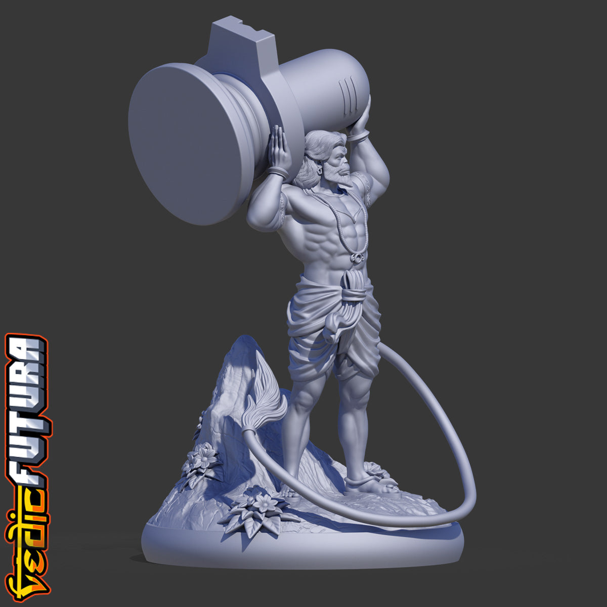 Hanuman Bearing the Shiva Lingam