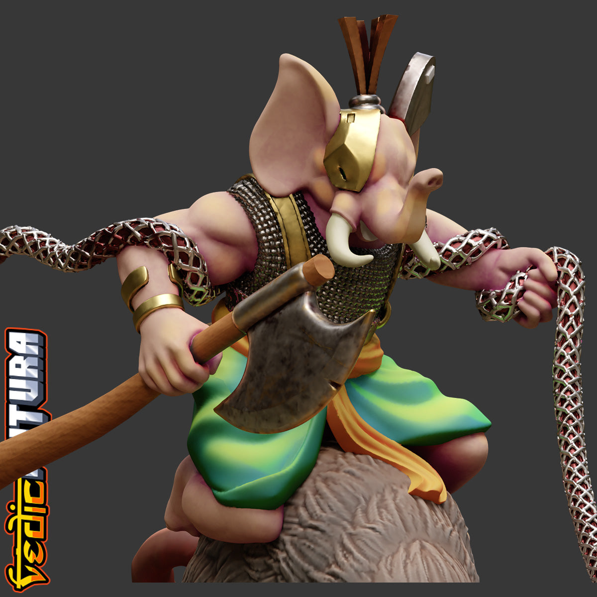 Parashu Ganapati: Astride the War-Rat