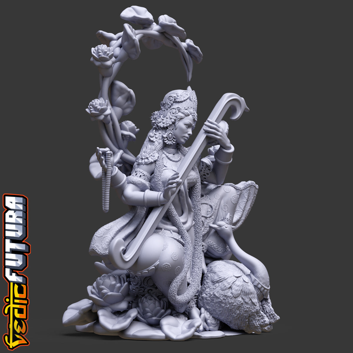 Saraswati beneath the Lotus Arch
