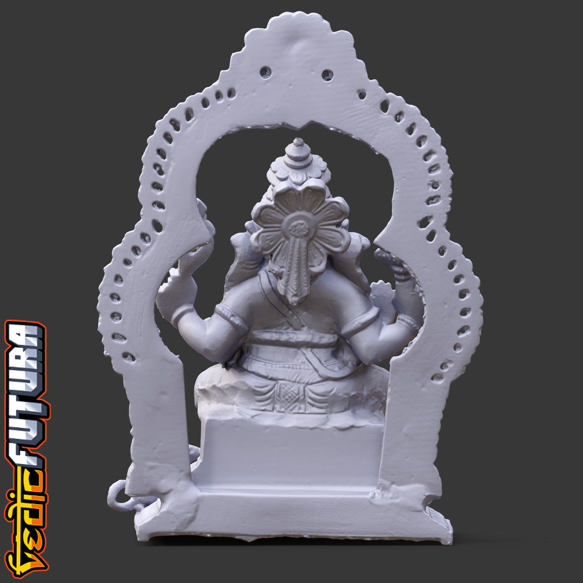 Brass Ganapati with Prabhavali