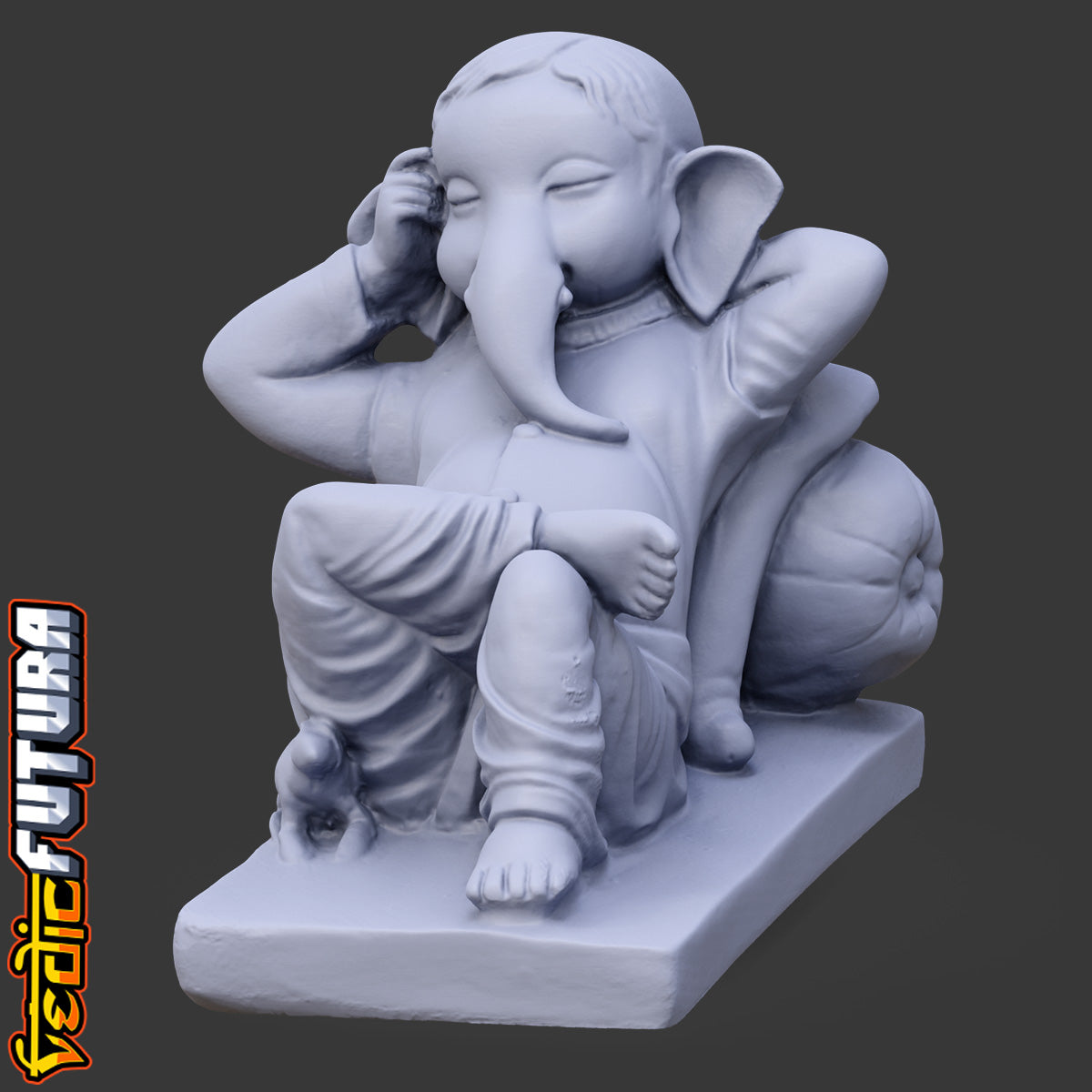 Sleeping Ganesha with Mooshak