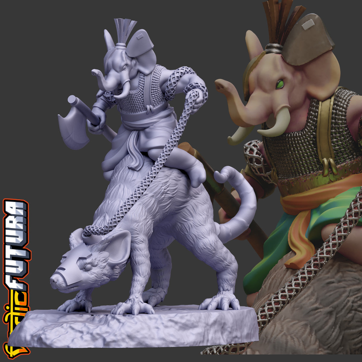 Parashu Ganapati: Astride the War-Rat
