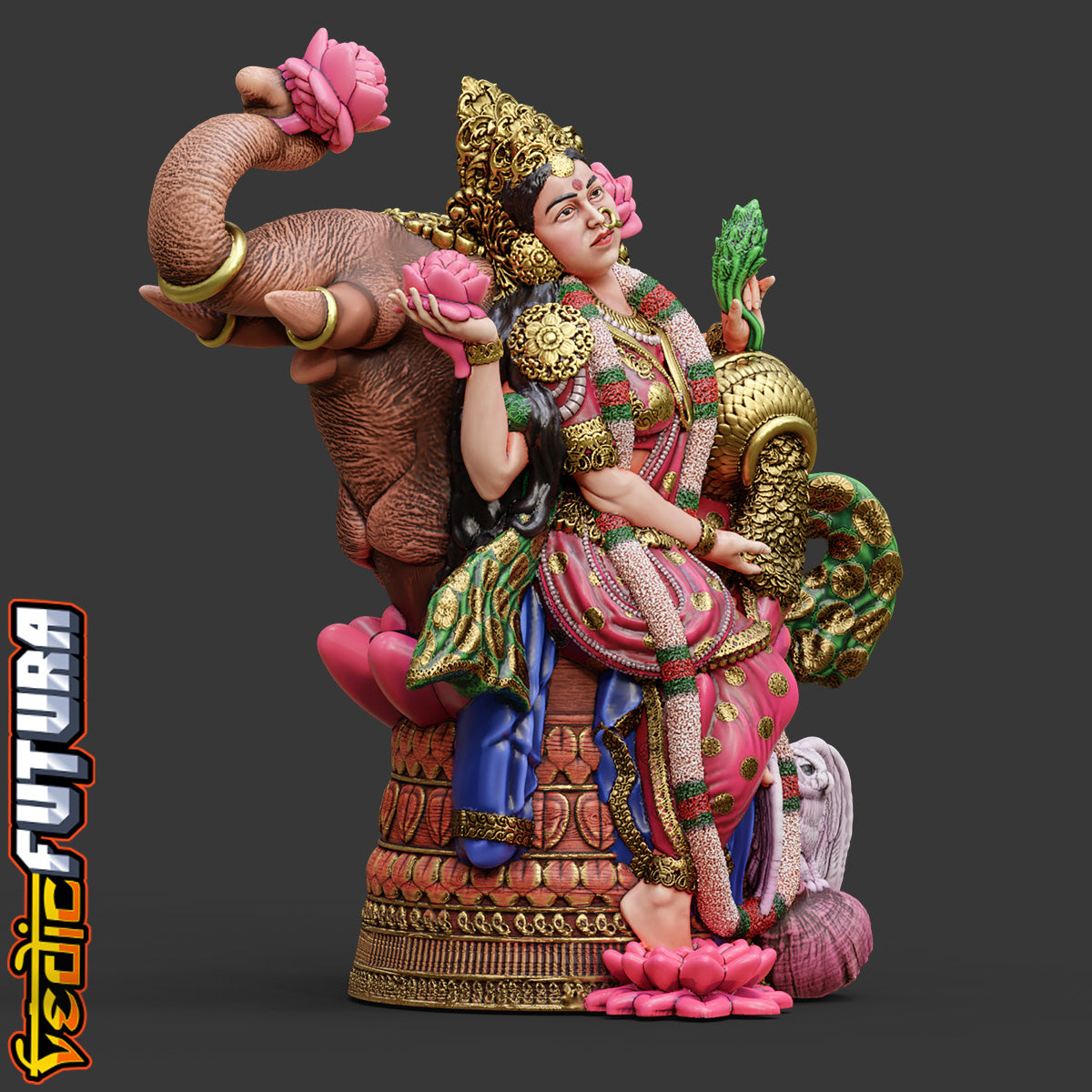 Gaja Lakshmi with Owl