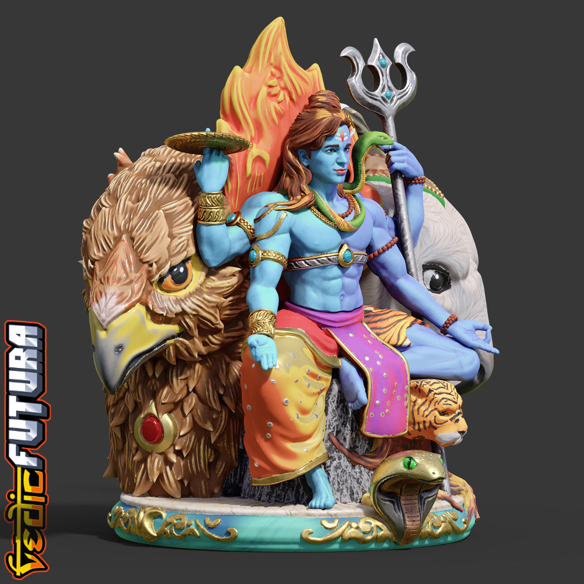 Harihara Diorama: Union of Shiva and Vishnu
