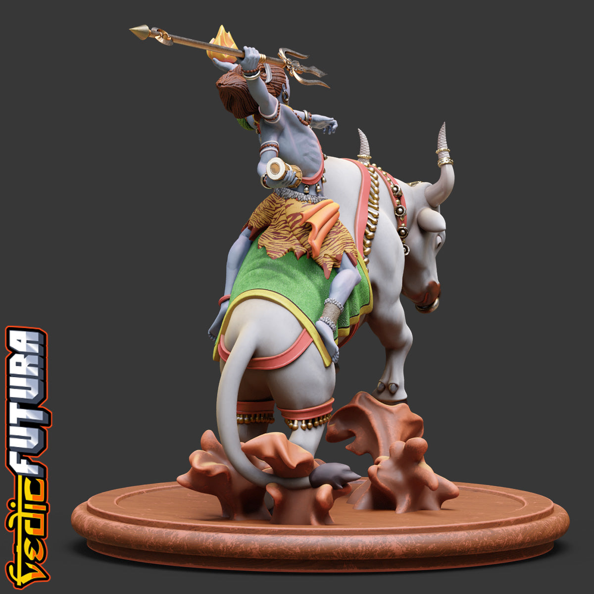 Rudra Unleashed:Shiva on Nandi