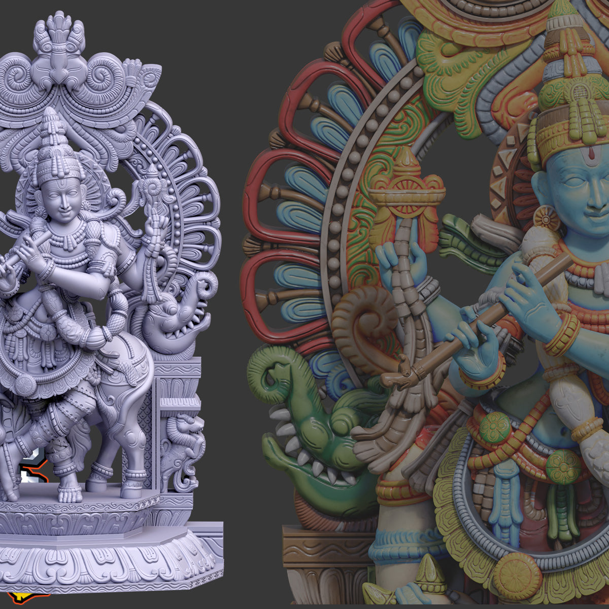 Venu Gopala under the Makara Torana