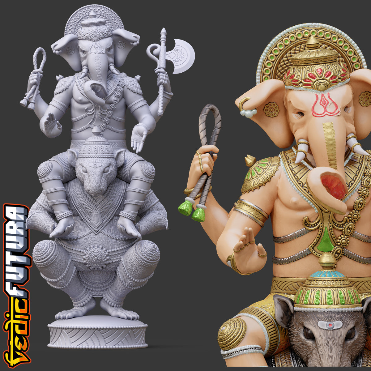 Guardian of Gateways: Ganesh Astride the Rat