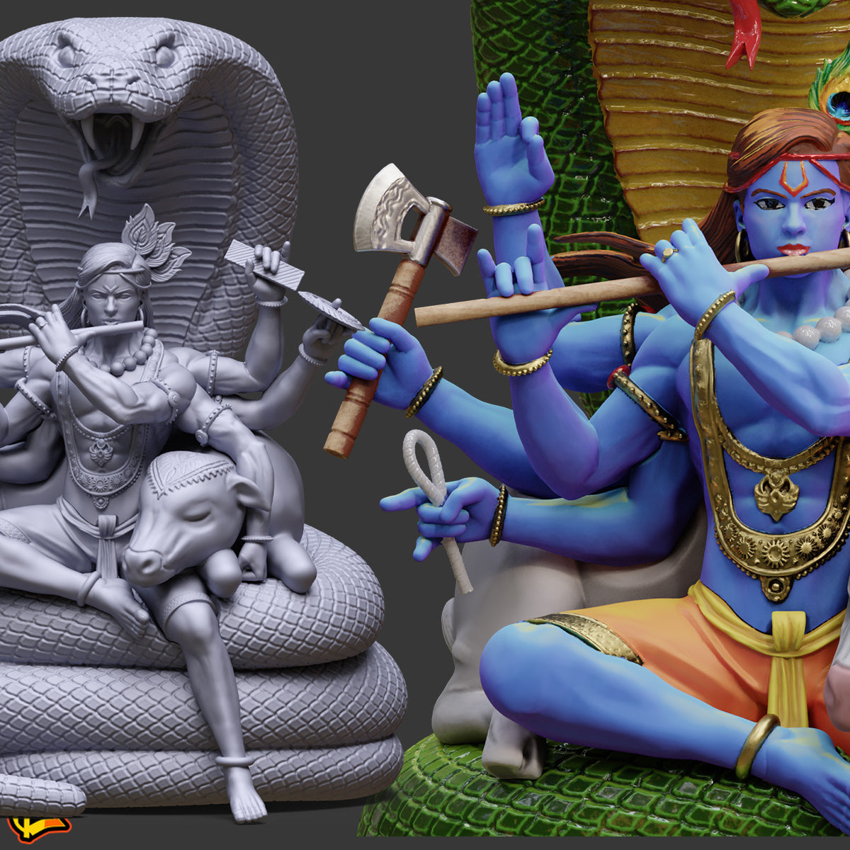 Ananta Mandapa-Krishna with Calf