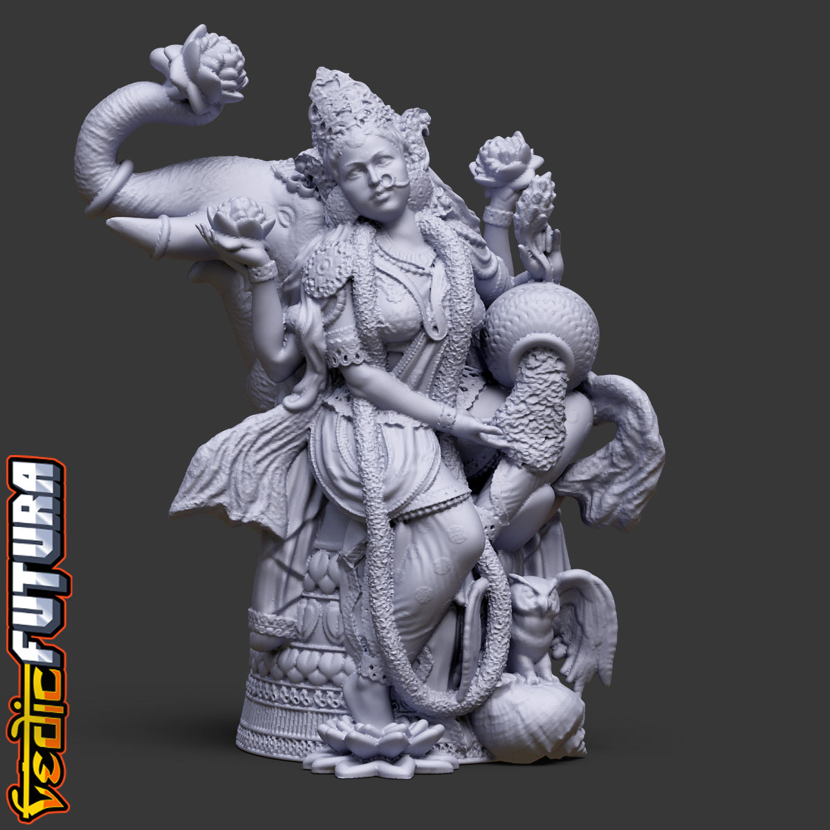 Gaja Lakshmi with Owl