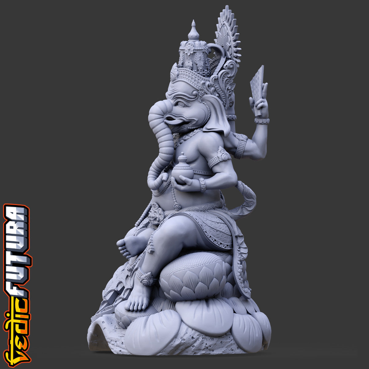 Balinese Ganesh - Traditional Wood Carving Recreation