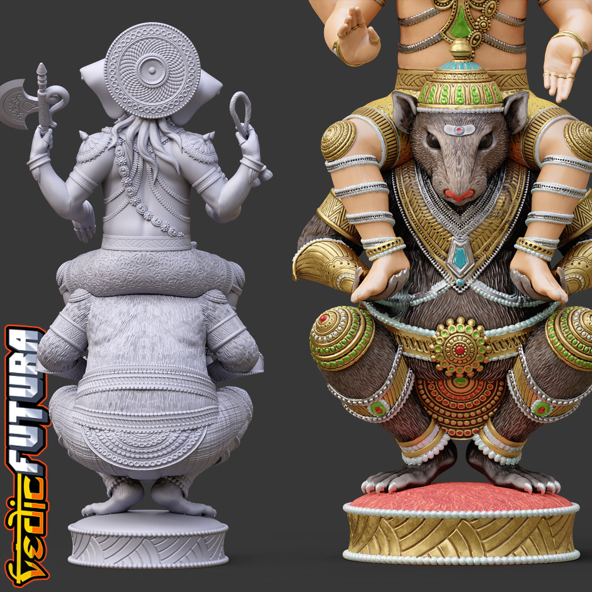 Guardian of Gateways: Ganesh Astride the Rat