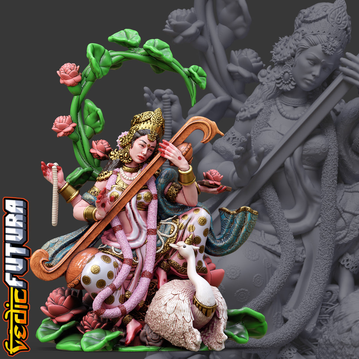 Saraswati beneath the Lotus Arch