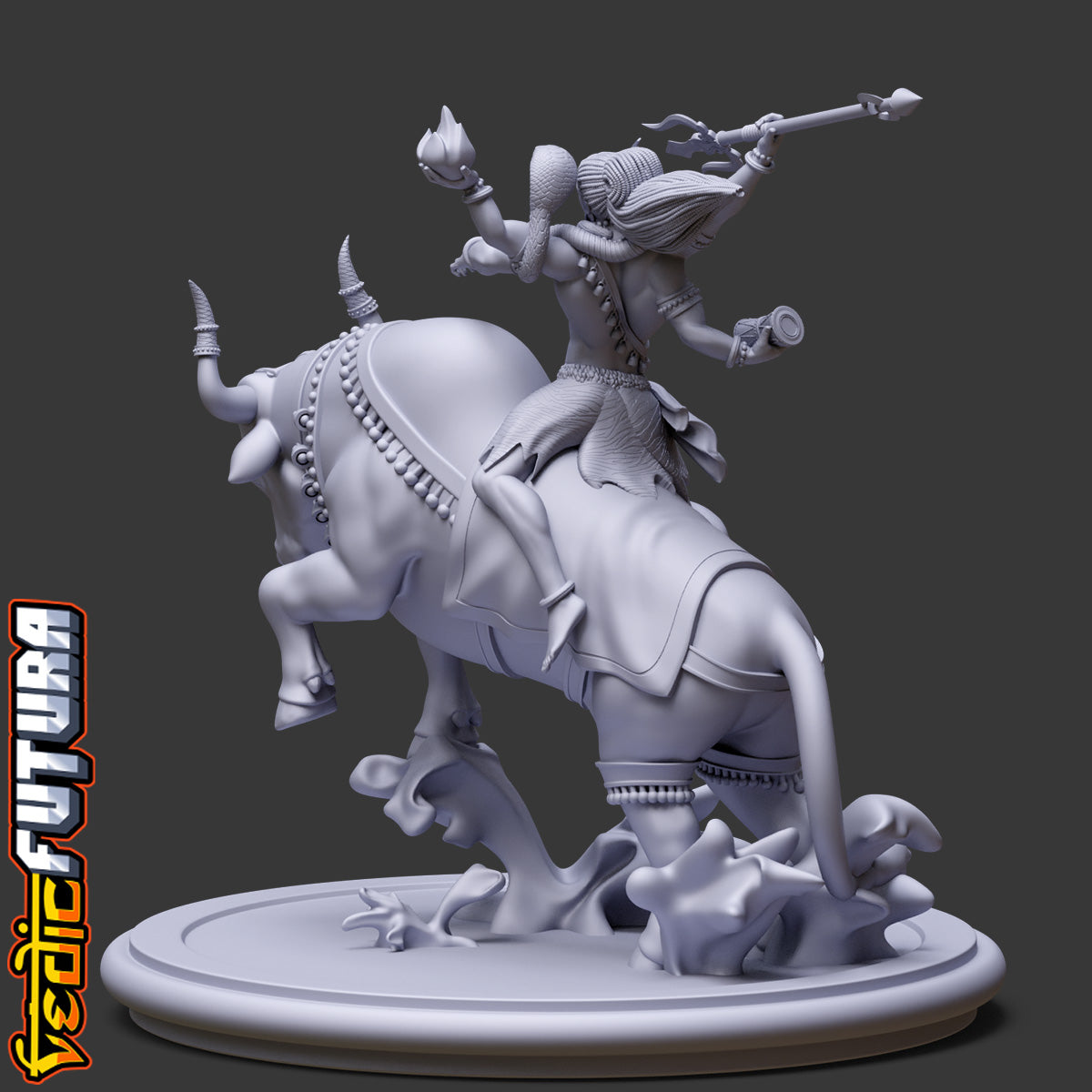 Rudra Unleashed:Shiva on Nandi