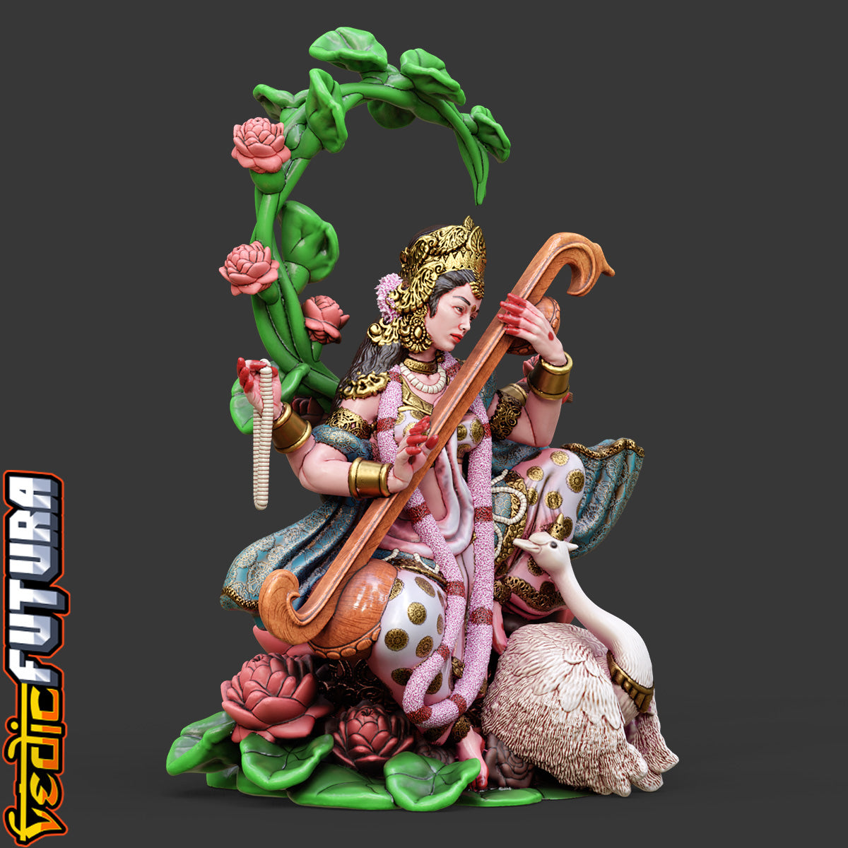 Saraswati beneath the Lotus Arch