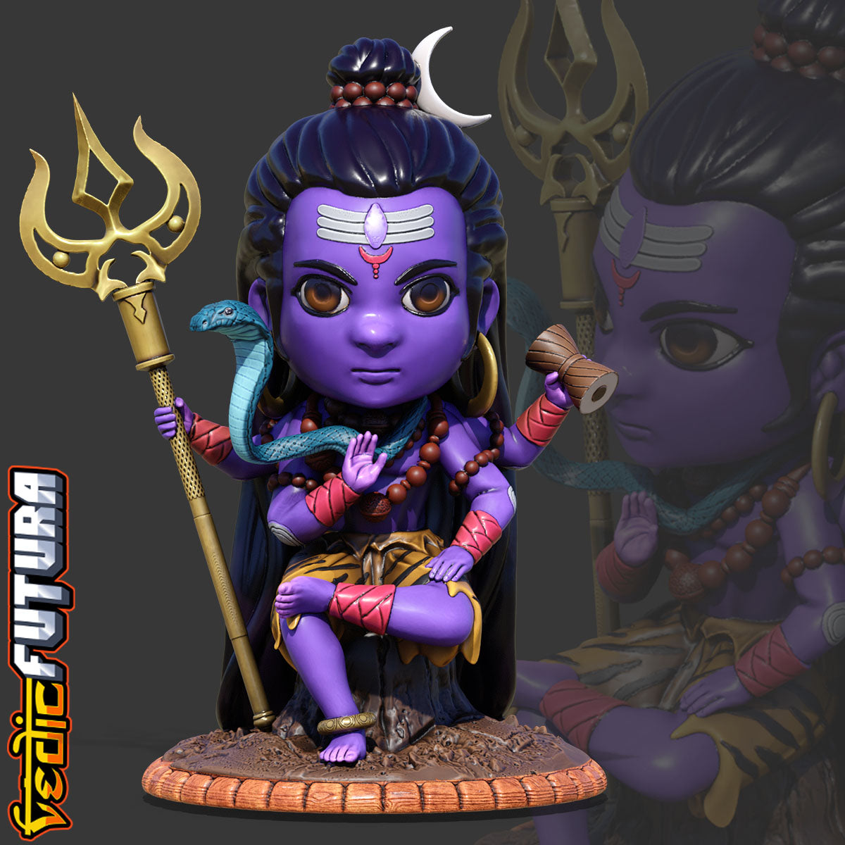 Chibi Shiva The Destroyer Cute [Easy Paint]
