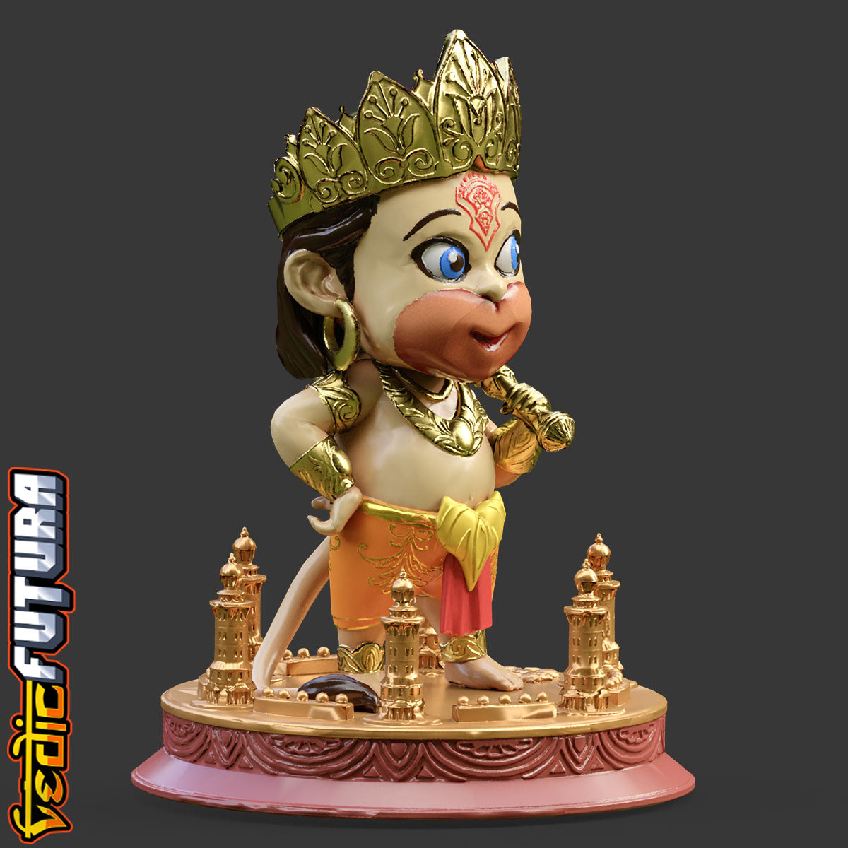 Chibi-Hanuman the Mighty - [Easy Paint]