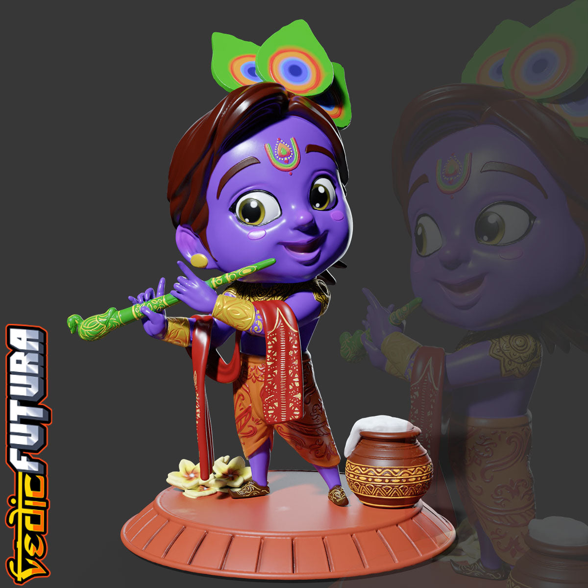 Krishna Chibi - The Divine Child [Easy Paint]