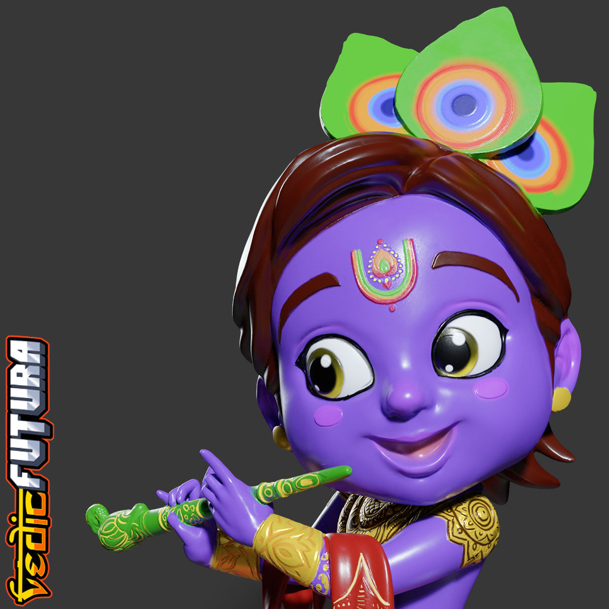 Krishna Chibi - The Divine Child [Easy Paint]