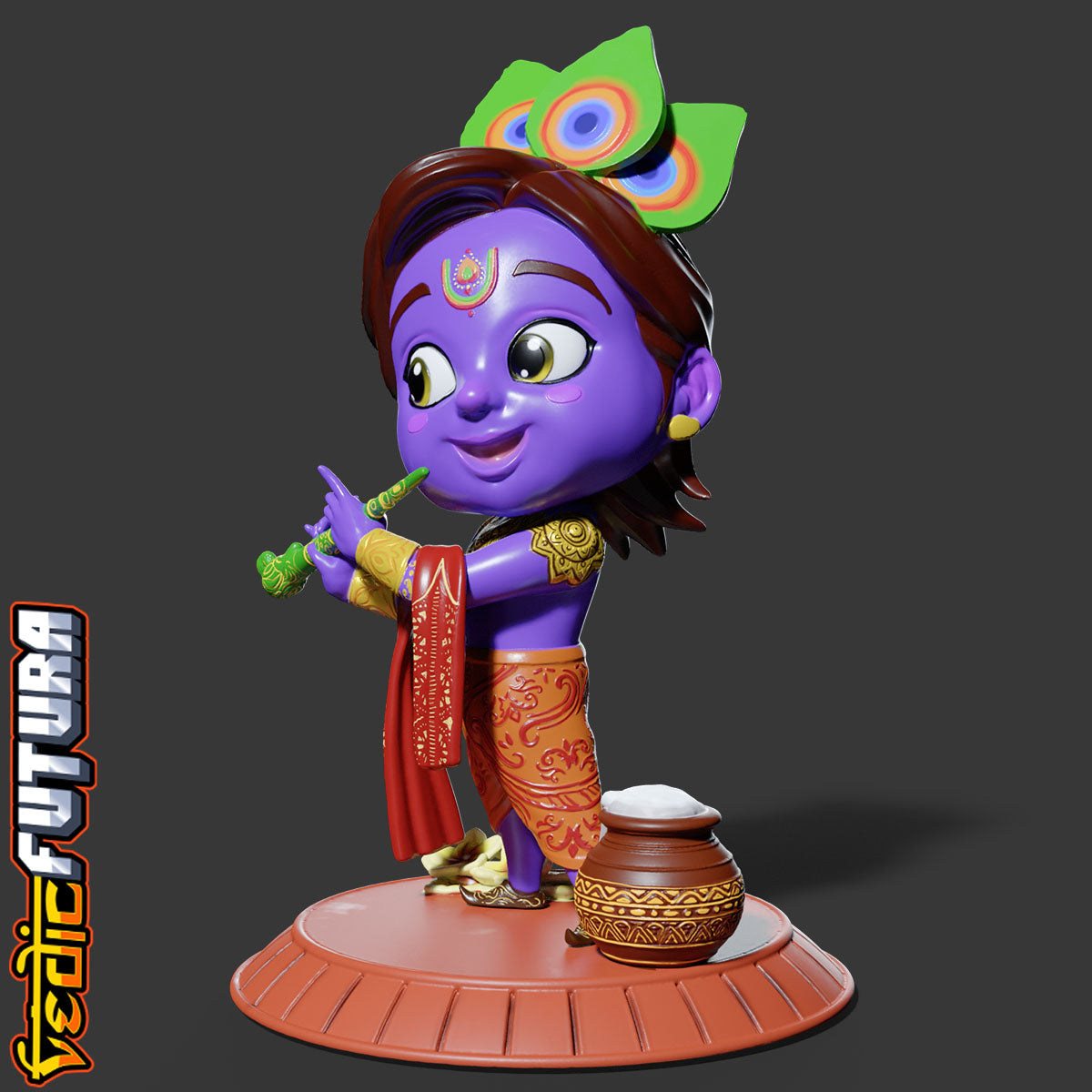 Krishna Chibi - The Divine Child [Easy Paint]