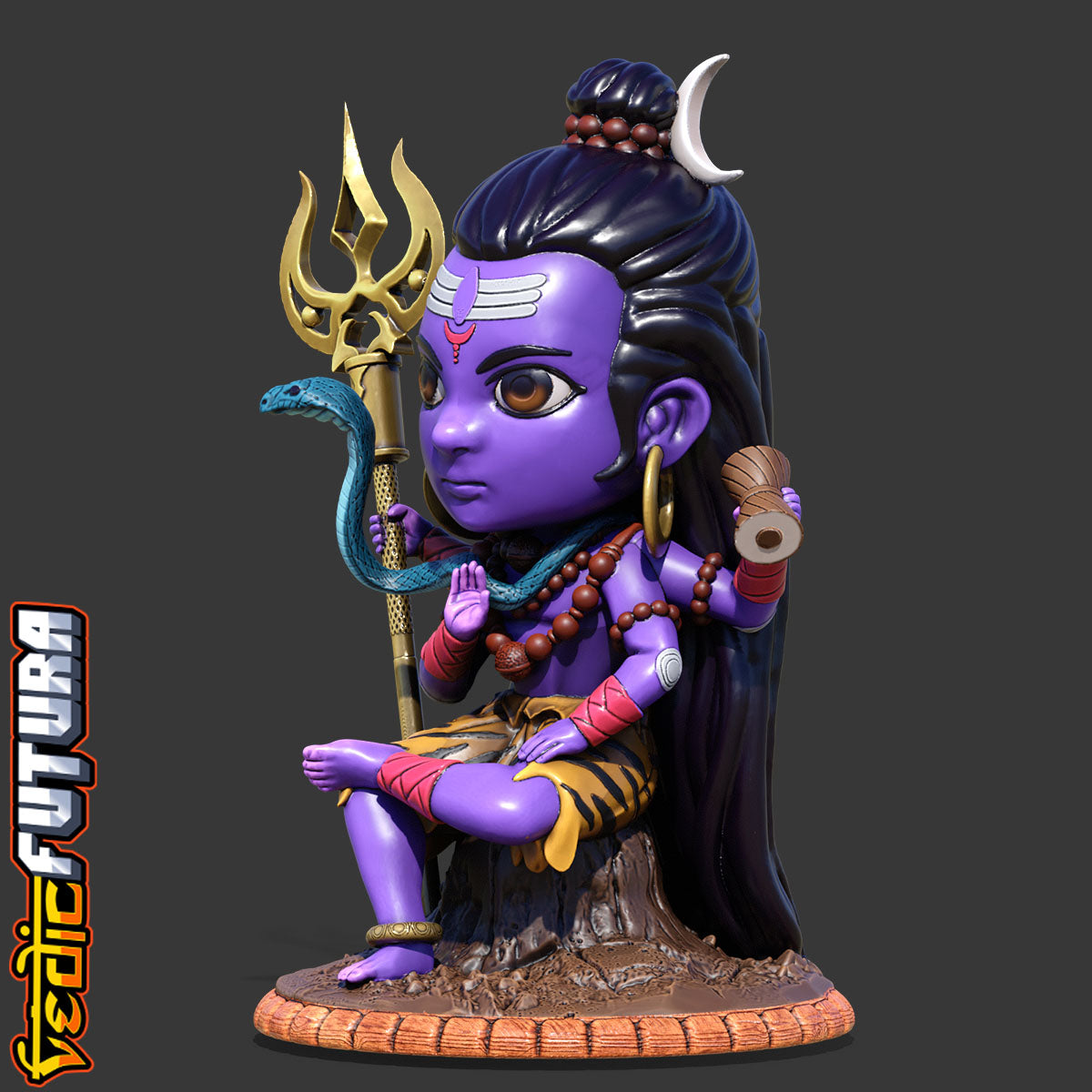 Chibi Shiva The Destroyer Cute [Easy Paint]