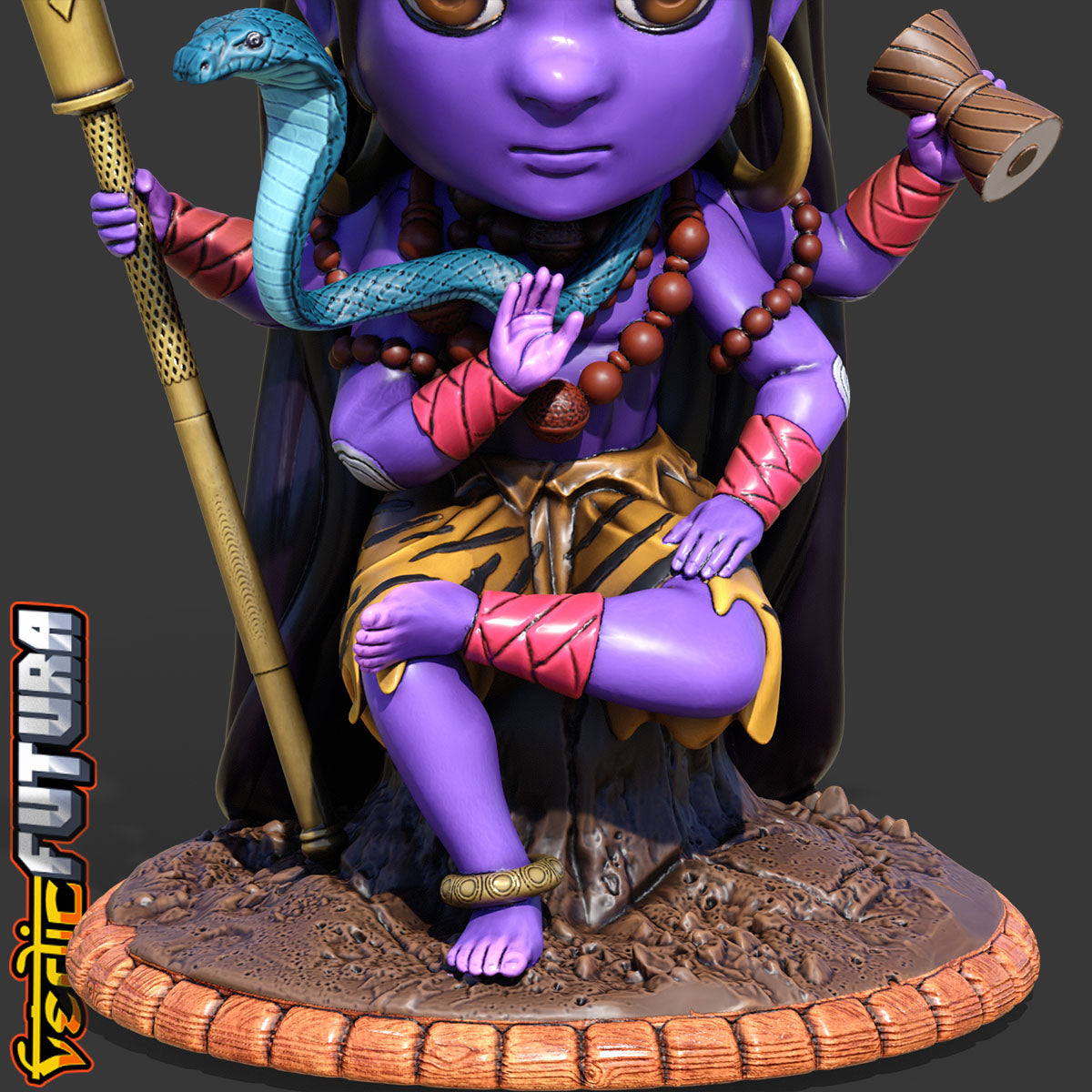 Chibi Shiva The Destroyer Cute [Easy Paint]
