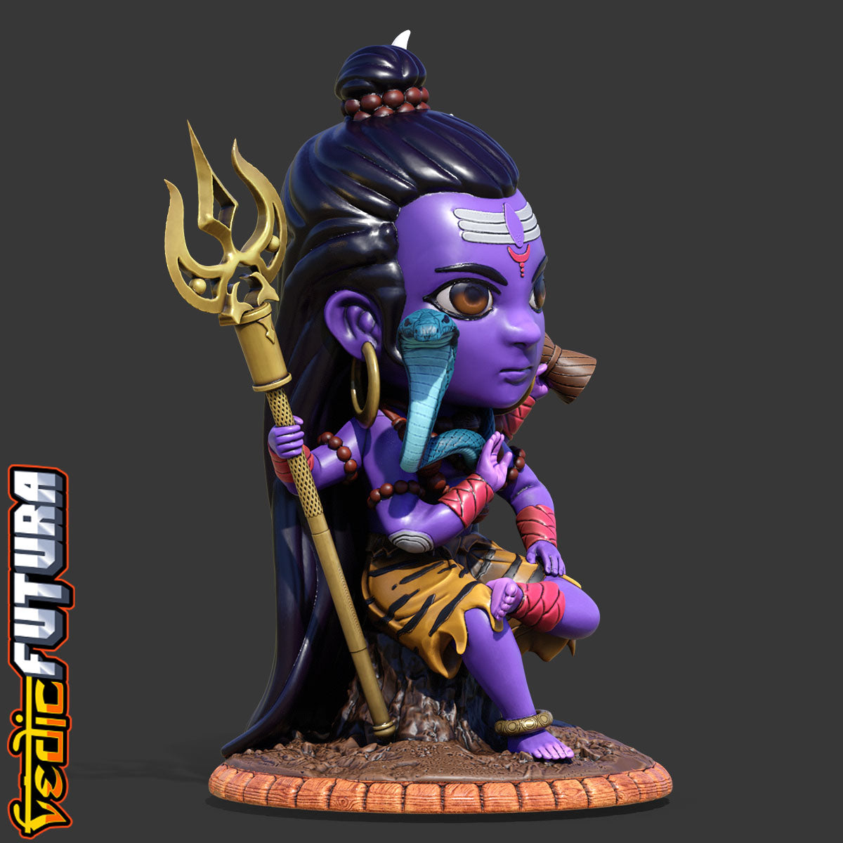 Chibi Shiva The Destroyer Cute [Easy Paint]