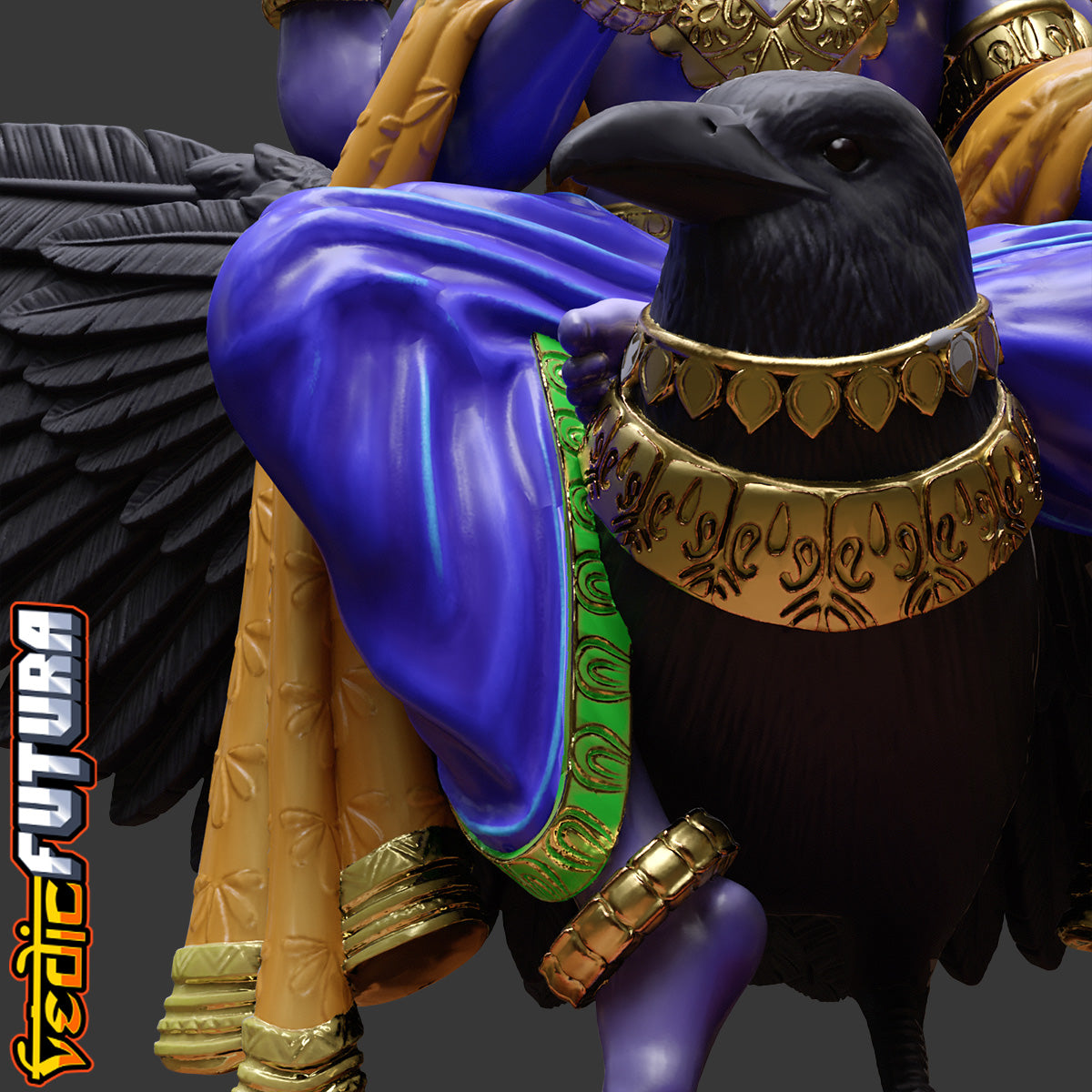 Shani Dev: The Lord of Justice on His Crow